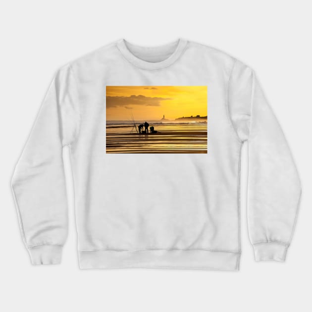 Fishermen at daybreak Crewneck Sweatshirt by Violaman